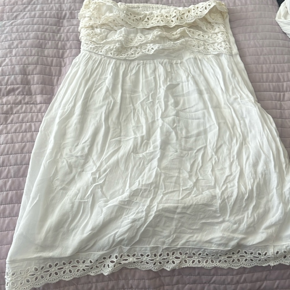 Cream dress strapless